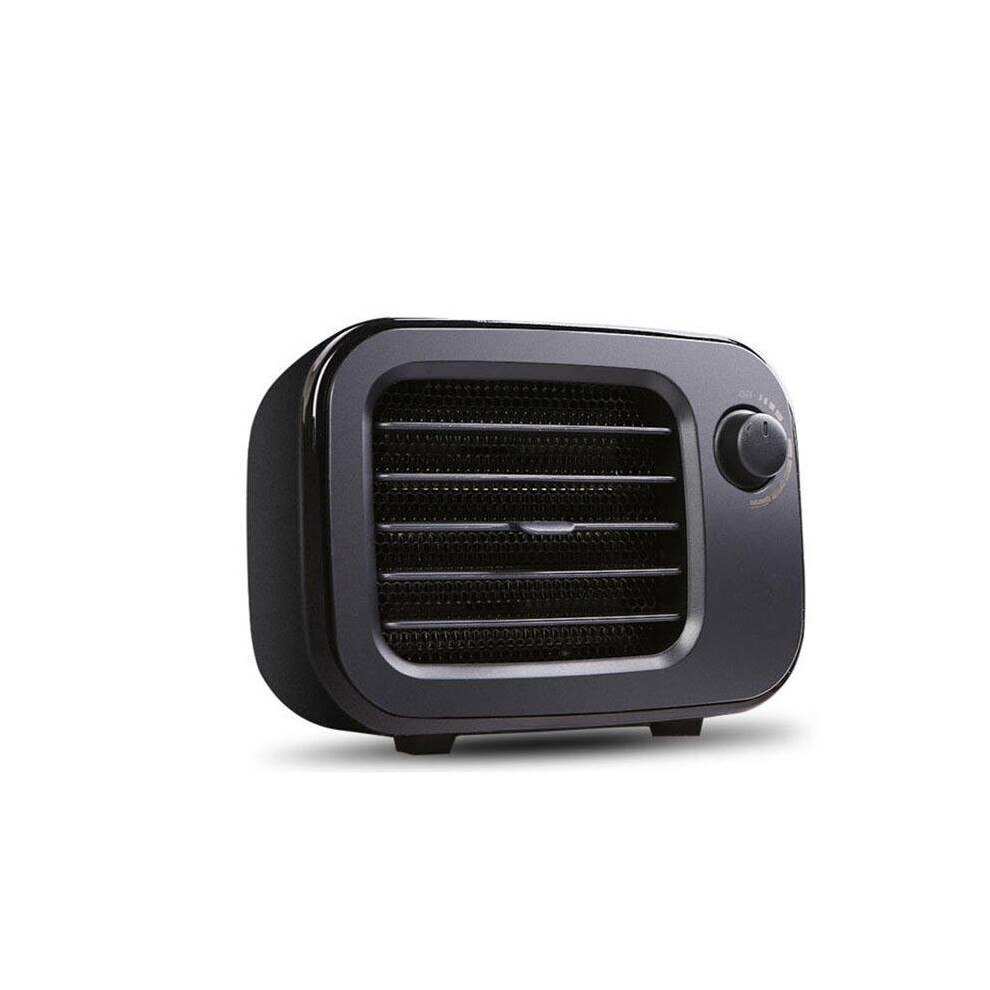 (White, UK) Mini Household Desktop Electric Heater PTC Wide Angle Fast Heating Convective Air Duct Intelligent Temperature Control for Home Office