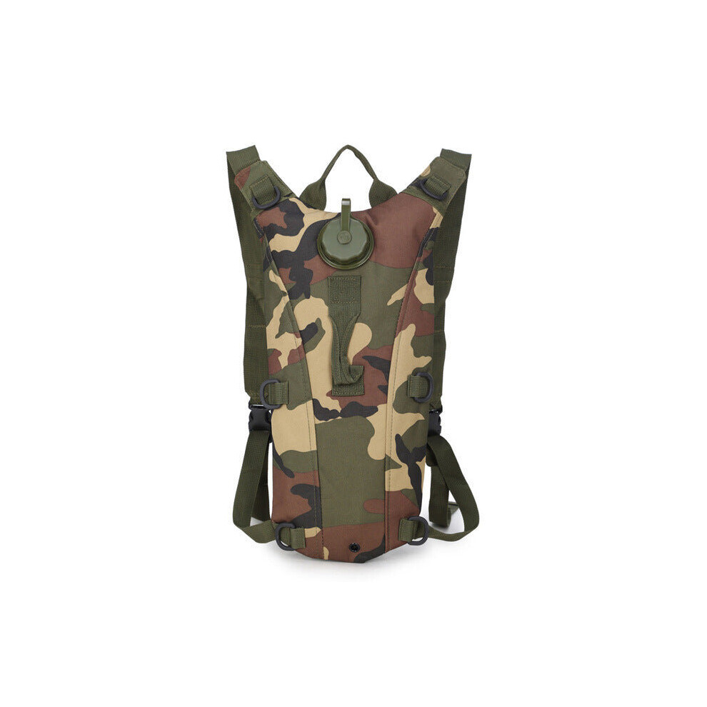 (Camouflage Green) 3L Water Bag Backpack Bike Backpack Outdoor Cycling Sports