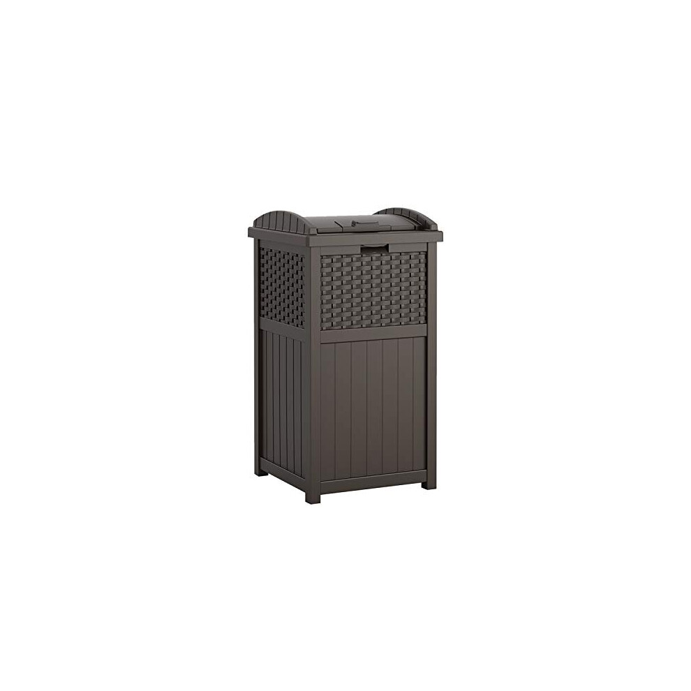 Suncast GHW1732 Resin Wicker Trash Hideaway