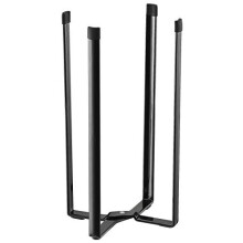 Suporte de cozinha multiuso - Suporte Preto - Aço - Dobrável - 27 cm x 12 cm x 10 cm