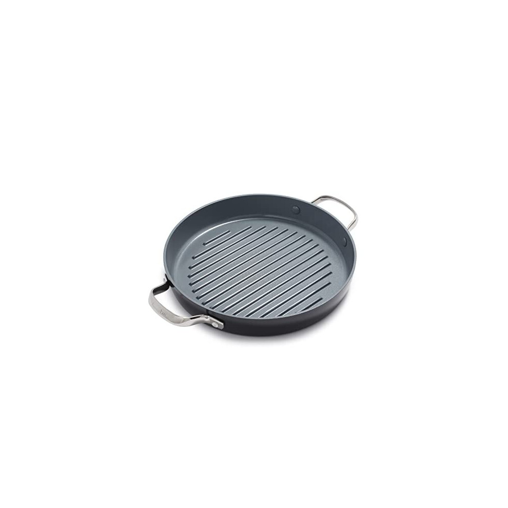 GreenPan, Valencia Pro Ceramic Non-Stick Grill Pan - 28 cm, Grey