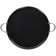IMUSA 34cm Carbonstahl Antihaft-Runde Comal mit Metallgriffen, Schwarz