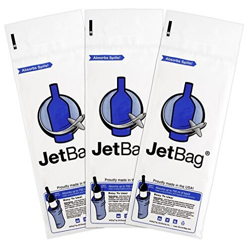 Jet Bag Bold - Original ABSORBERANDE Vinflaskeskydd - Återanvändbara Flaskväskor (3 Pack)