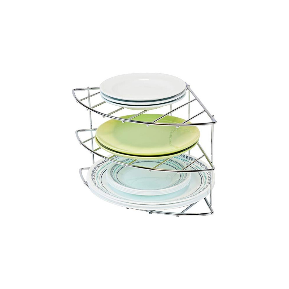 ?tag?re d'angle ? 3 niveaux pour comptoir et armoire DecoBros, chrome