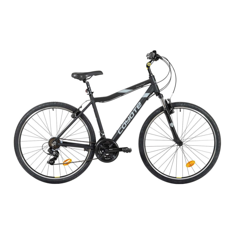 (15") Coyote Pathway Ladies Hybrid Bicycle, 700c - Black