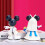 2pcs Disney Mickey Minnie Λευκό νυφικό γάμου φιγούρα κούκλα κέικ Topper ανεμιστήρα δώρο 9