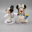 2pcs Disney Mickey Minnie Λευκό νυφικό γάμου φιγούρα κούκλα κέικ Topper ανεμιστήρα δώρο 5