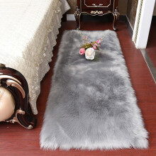 (60*90CM) Rectangle Grey Faux Fur Sheepskin Non Slip Fluffy Floor Rugs