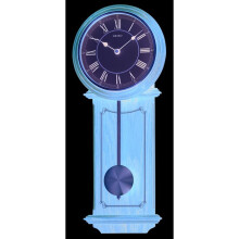 Seiko Wooden Oak Veneer Pendulum Battery Wall Clock 51cm QXC213B