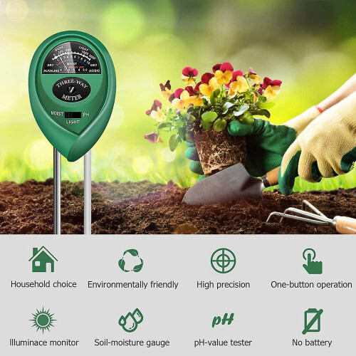 3 In 1 Soil Moisture Meter Ph Moisture Light Tester 1