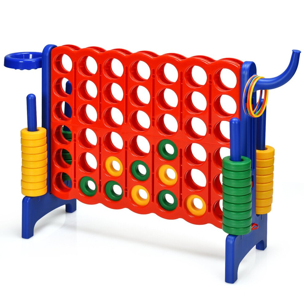 Giant 4 in A Row Jumbo 4-to-Score Chess Set Large Family Indoor Outdoor Game Toy - Image 6