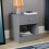 Home Discount (Grey) Riano 1 Drawer 1 Shelf Bedside Chest Nightstand 1