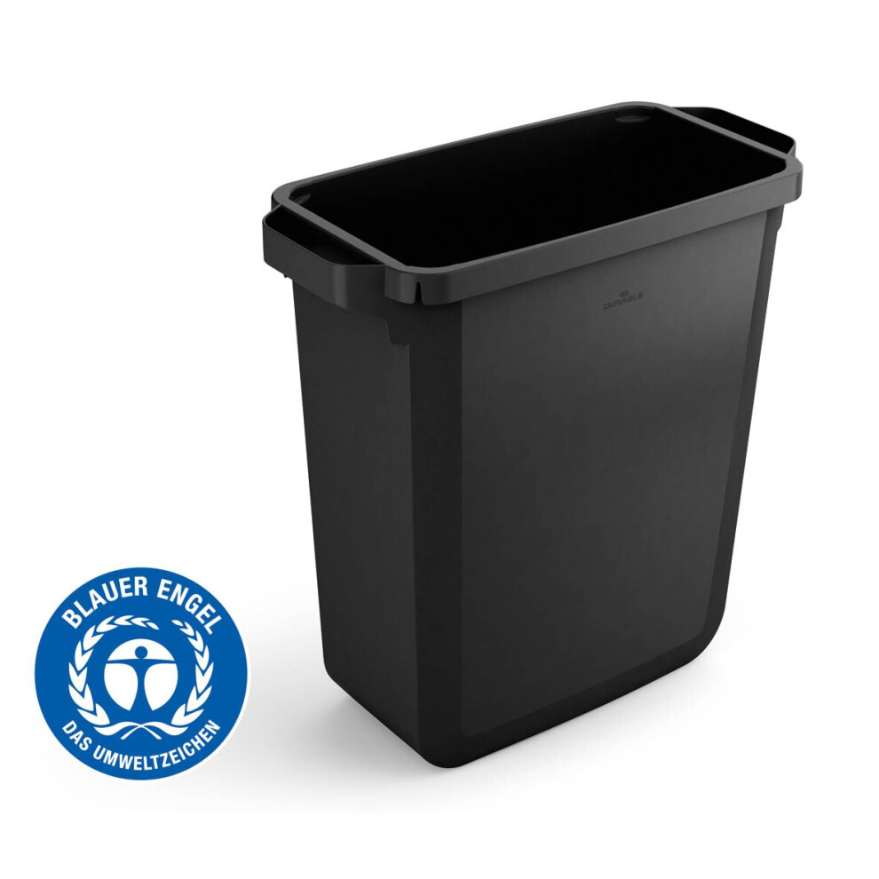 DURABIN ECO 60 Rectangular - Strong Waste Recycling Bin - Black