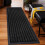Milano (Black, 40 x 60 cm) Heavy Duty Rubber Mat  Hall Hallway Kitchen Runner 1