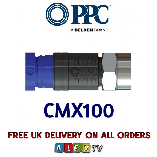 (2) SNAP SEAL COMPRESSION F TYPE PLUG CMX100 CONNECTOR CT100 RG6 WF100 COAX CABLE