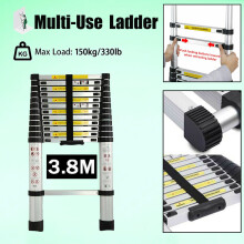 Portable Heavy Duty 3.8M Aluminium Telescopic Ladder Extendable