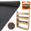 T-Mech 11m2 Anthracite Van Lining Carpet Super Stretch with Glue & Ford Transit Racking 12
