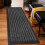 Milano (Grey, 80 x 150 cm ) Heavy Duty Rubber Mat  Hall Hallway Kitchen Runner 1