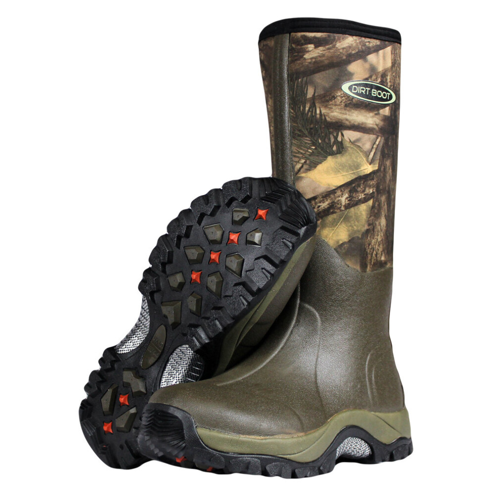 (5 UK EU38, Green/Camo) Dirt Boot Unisex Neoprene Wellington Muck Boot Pro-Sport Wellies