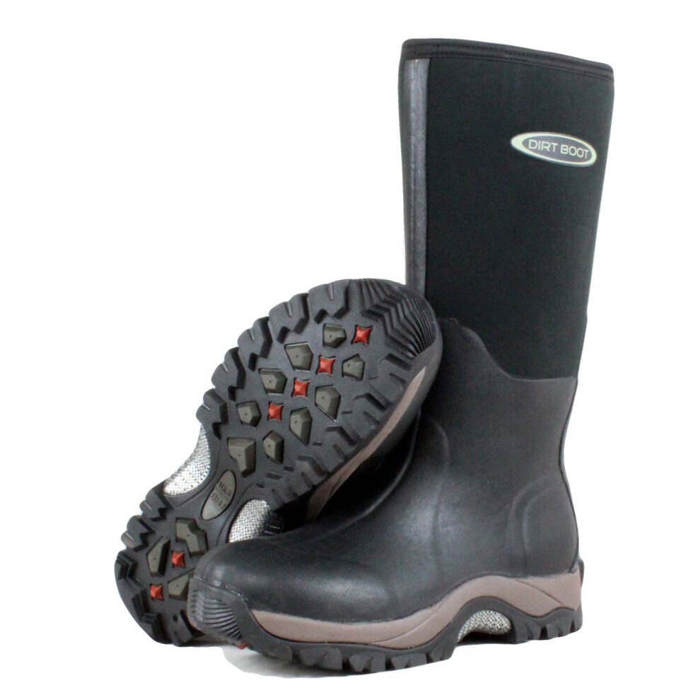 Dirt Boot (6 Uk Eu39/40, Black) Unisex Neoprene Wellington Muck Boot Pro-Sport Wellies