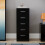 Vida Designs (Black) Riano 5 Drawer Narrow Chest Bedroom Storage Unit 7