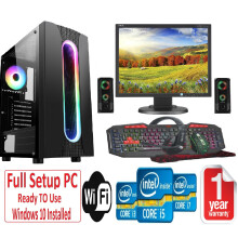Fast GAMING PC Bundle - i5 16GB RAM 1TB GTX1050TI 4GB - Lighting Speakers - SAURON - Refurbished
