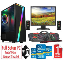 Fast GAMING PC Bundle - i5 16GB RAM 1TB GTX1050TI 4GB - Lighting Speakers - CASE 7 - Refurbished