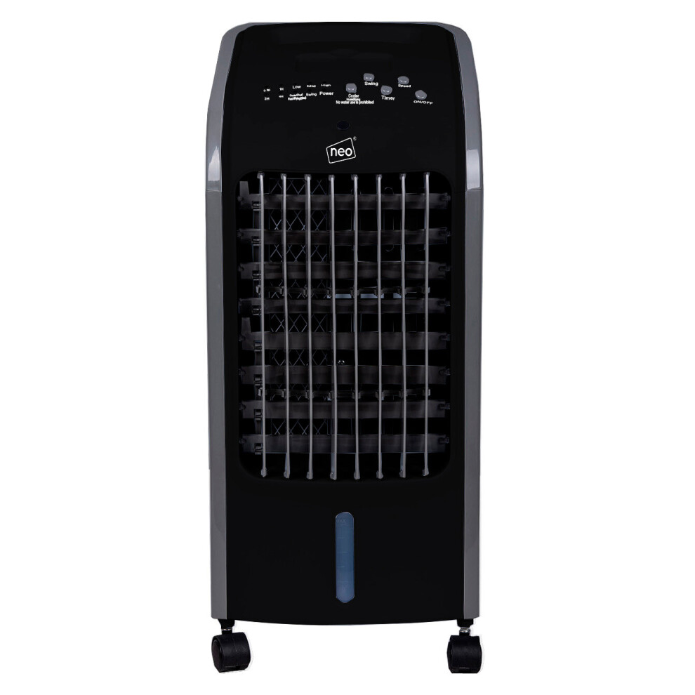 Neo 4L 80W Oscillating Portable Cooler Fan With Remote Control Black