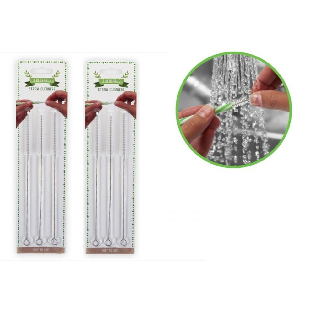 6 Reusable Straw Cleaning Brushes Mini Bottle Brushes Pipe Cleaner 6mm