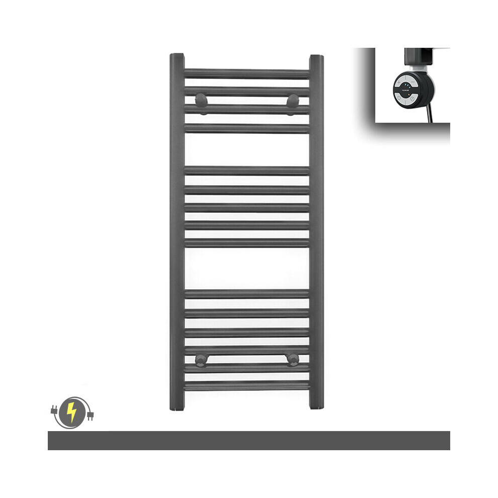 (400 X 800 (Btu: 1172), With Moa Thermostatic Element) 400Mm Wide Anthracite Grey Electric Towel Rail With Thermostatic Element 5056616510018