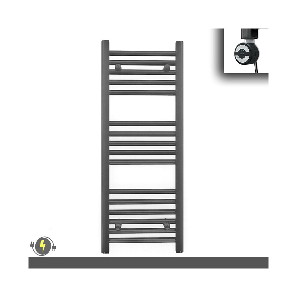 (450 X 900 (Btu: 1371), With Moa Thermostatic Element) 450Mm Wide Anthracite Grey Electric Towel Rail With Thermostatic Element 5056616510322