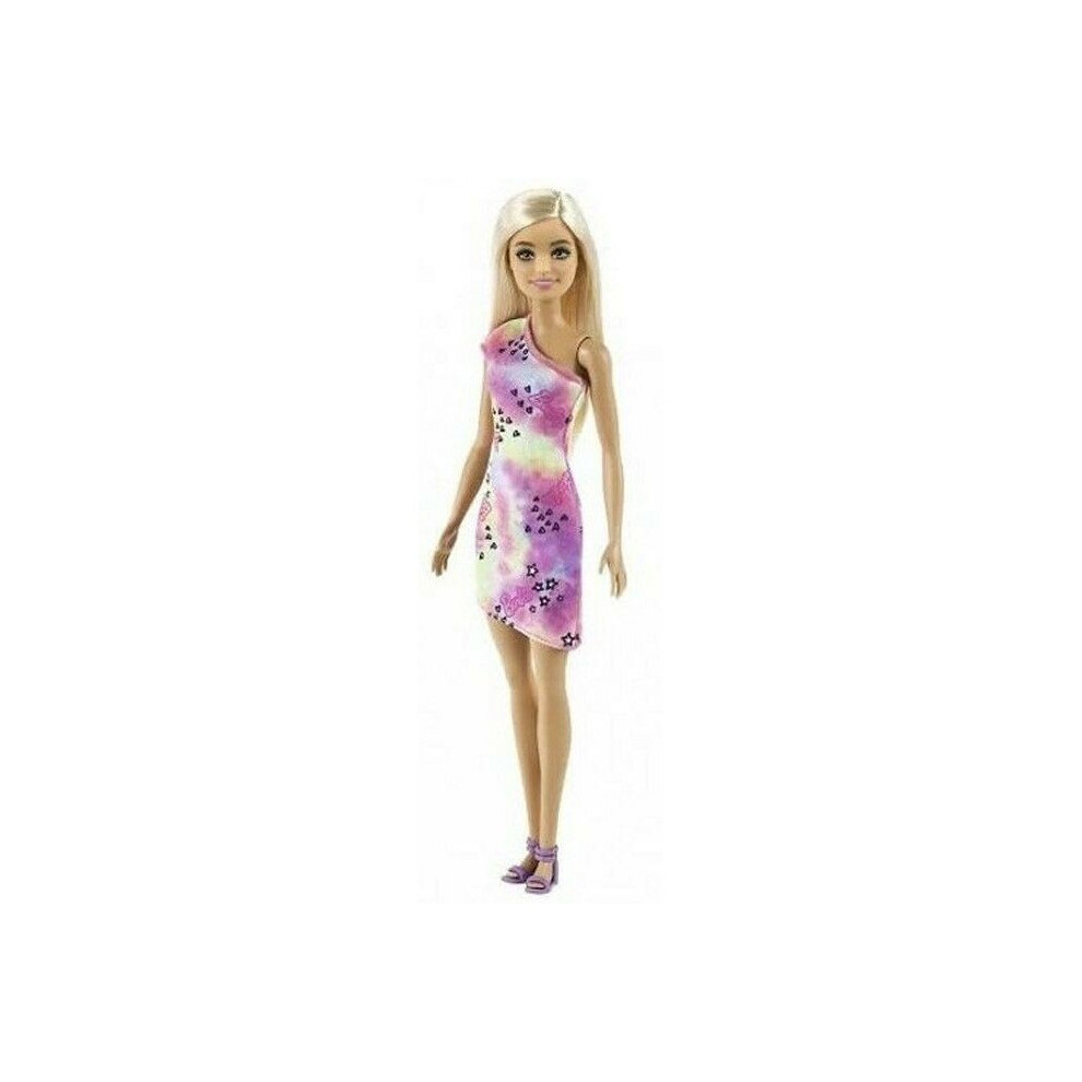 Mattel Barbie Tie Dye Blonde Hair Doll With Summer Dress 11"