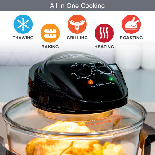Quest Quest 43850 Electric Multi-Function 17L Air Fryer Oven with Extender Ring 2