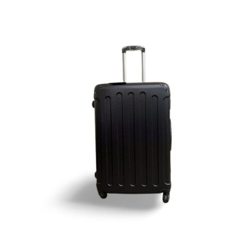 (Black, Large) Hampton & Stewart Spinner wheel HardShell Suitcase