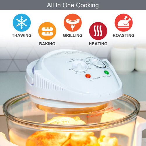 Quest Quest 43890 12 Litre Halogen Oven / Low Fat Multi-Function Glass Oven 2