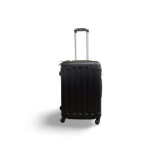 (Black, Medium) Hampton & Stewart Spinner wheel HardShell Suitcase