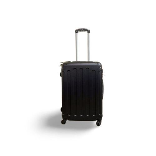 (Black, Medium) Hampton & Stewart Spinner wheel HardShell Suitcase