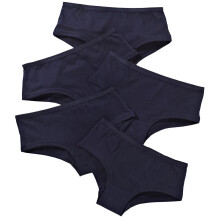 (5-6 Years, Blue) Just Essentials Girls Back To School 5 Pack Plain Hipster Briefs