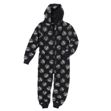 (11-12 Years, Black) Bedlam Boys Eat Sleep Repeat Gaming Onesie Hooded Jumpsuit All in One
