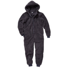 (11-12 Years, Black) Bedlam Boys Fluffy Fleece Hooded Onesie Jumpsuit Playsuit