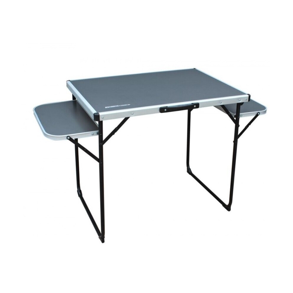 Alu Top Camping Table with Folding Side Tables | 130 x 60 cm