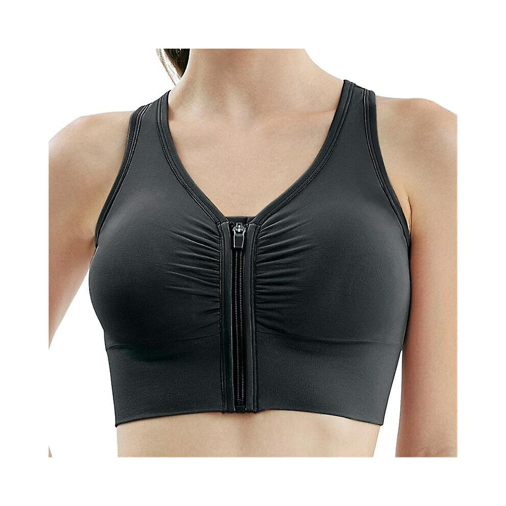  Womens Fitness Running Sports Bra Black L