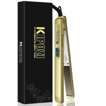 Professional Golden Nano-Titanium Hair Straightener with Digital LCD, 1-Inch Plates, 80-230C, Dual Voltage, Auto-Off, 8ft Swivel Cord | 6.61586E+11