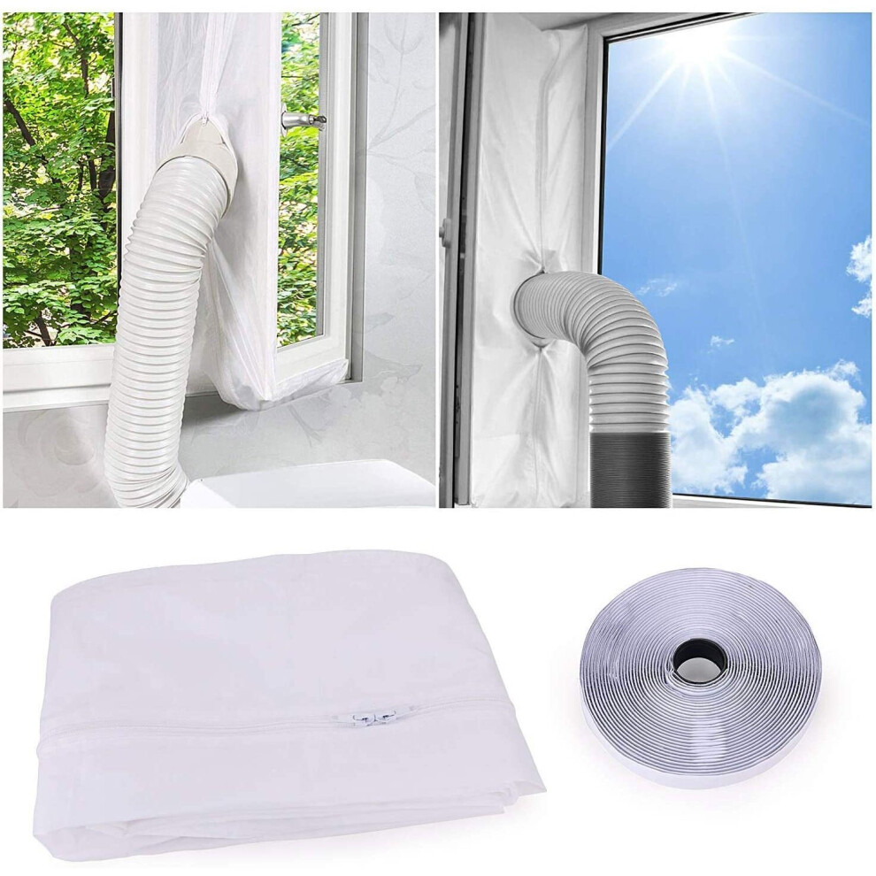 4M Airlock Portable AC Window Seal Kit For Mobile Air Conditioner Unit