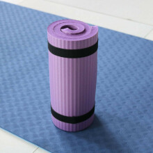 (Purple) 15mm Thick Yoga Mat Economic Home Gym Pilates Floor Exercise Fitness Pad Mat