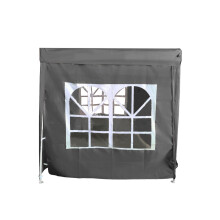 (2x2M- Window, Anthracite) Green Bay Gazebo Side Panel with window or zipper, 1 Piece Side Panel Wall Only (Canopy Frame Not Included)