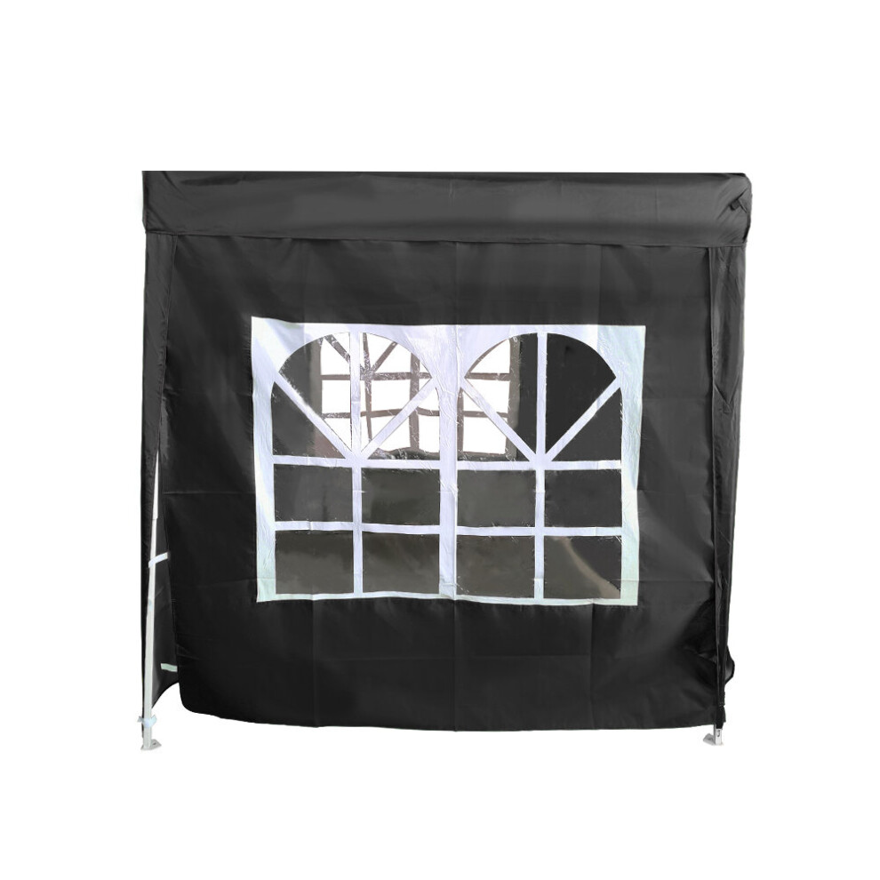 (2x2M- Window, Black) Green Bay Gazebo Side Panel with window or zipper, 1 Piece Side Panel Wall Only (Canopy Frame Not Included)