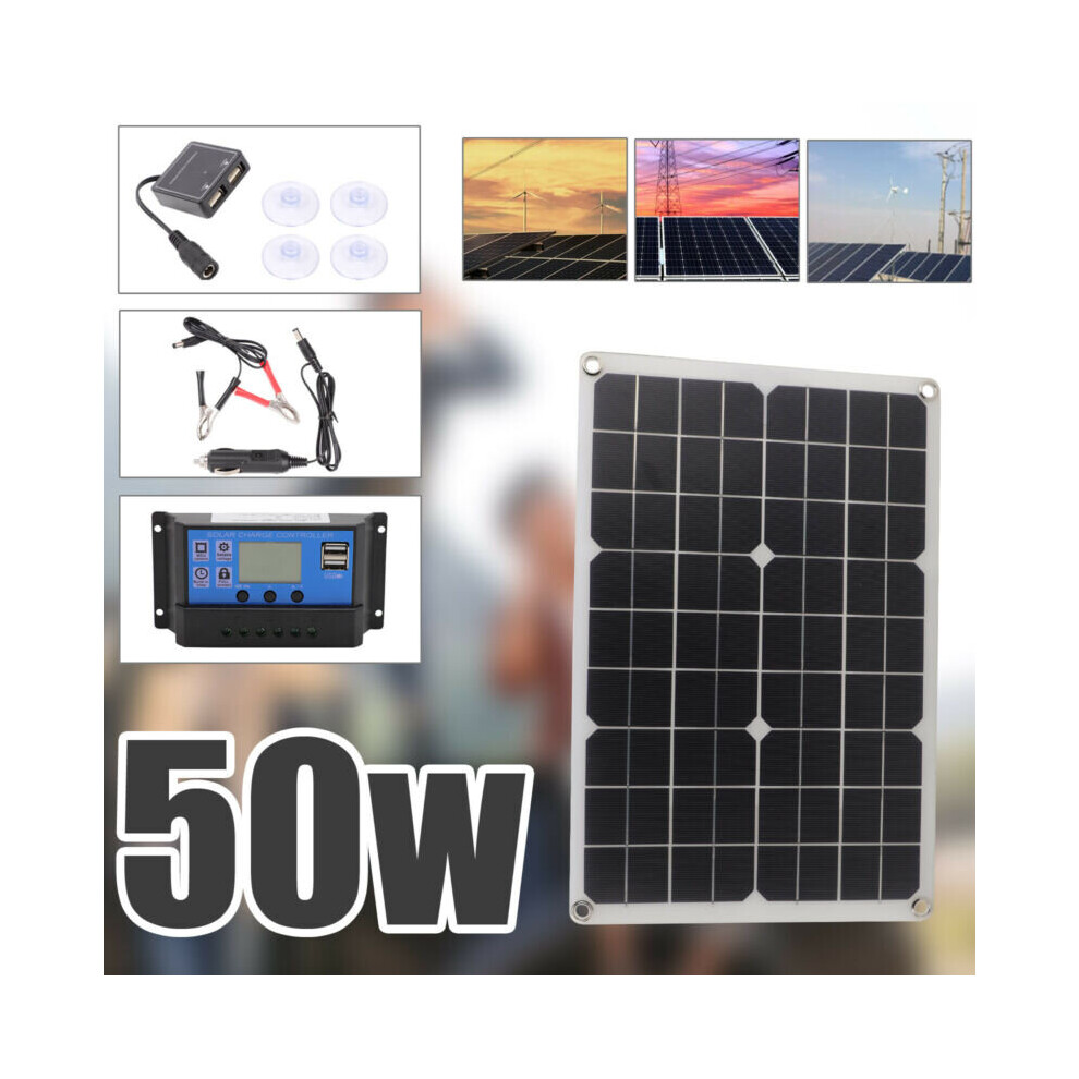 50w Flexible Solar Panel PV Photo-voltaic Boat Marine Caravan