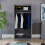 Home Discount (Grey) Riano 2 Door Wardrobe Hanging Rail Shelf Storage 3
