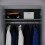Home Discount (Grey) Riano 2 Door Wardrobe Hanging Rail Shelf Storage 5